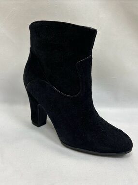 NINE WEST Size 6 M Black Suede Slouch Fashion Ankle Boots Bootie